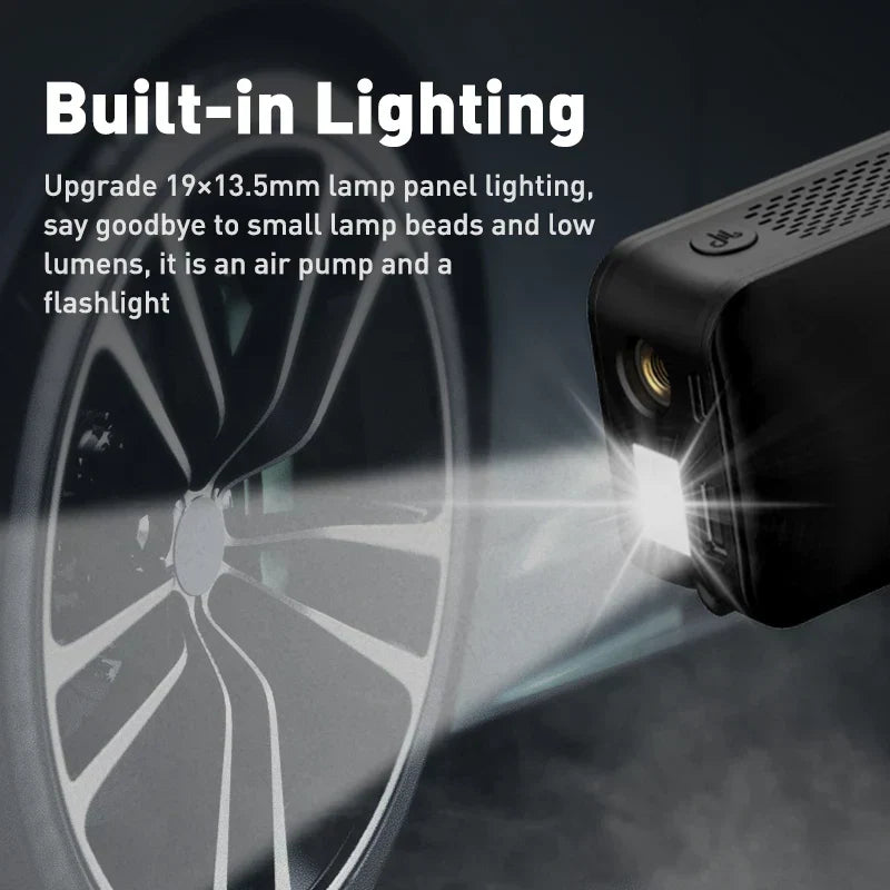 Portable Air Pump USB Rechargeable & Power Bank Digital Display