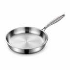 Stainless Steel Triple-Layer Non-Stick Skillet (Multiple Sizes)
