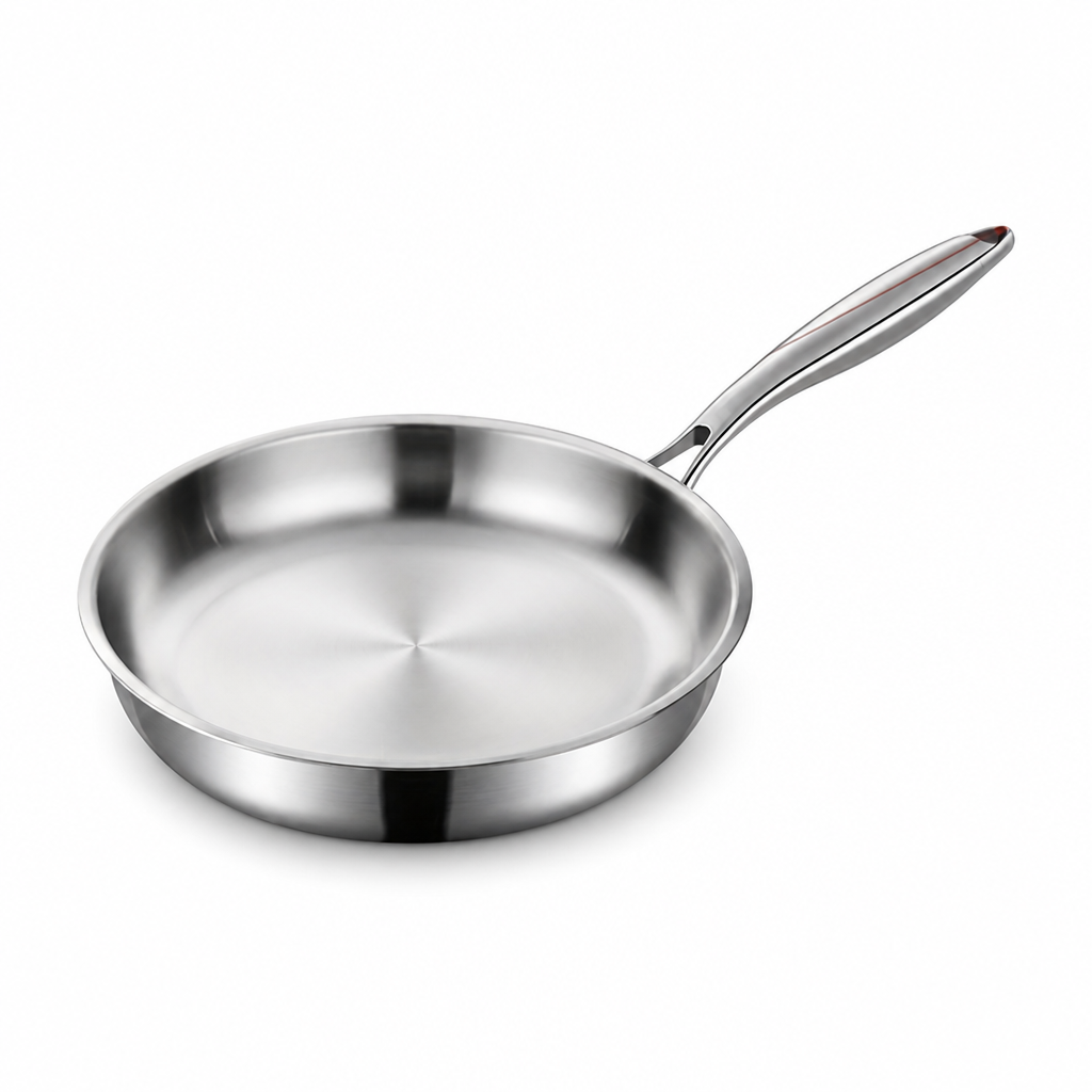 Stainless Steel Triple-Layer Non-Stick Skillet (Multiple Sizes)