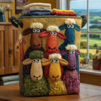 Quilted Cotton-Polyester Foldable Storage Basket