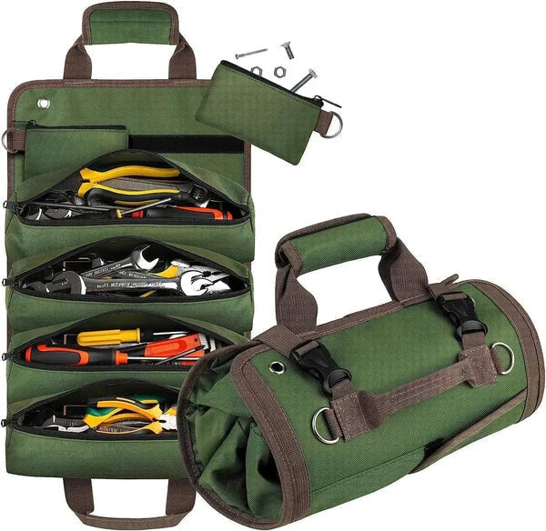 Roll-Up Tool Bag Oxford Fabric & Waterproof Zippers