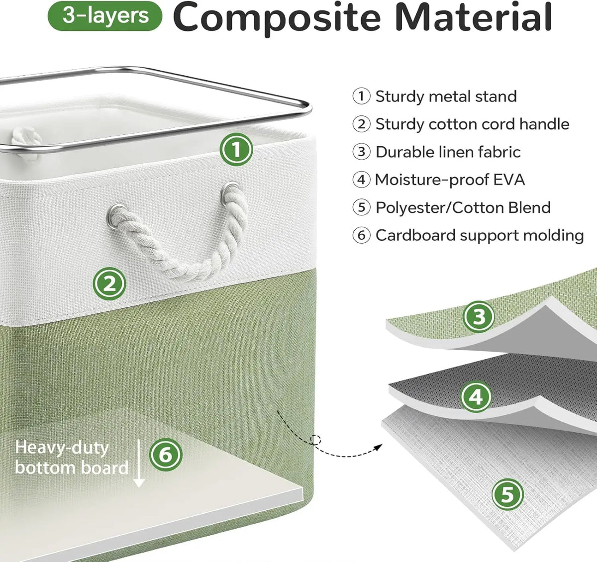 Storage Cubes Foldable Moisture-Resistant EVA Set of 6