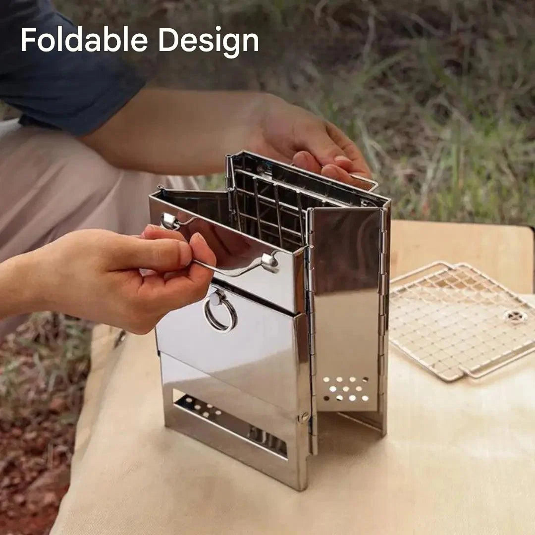 Camping Stove Foldable Stainless Steel Ventilated