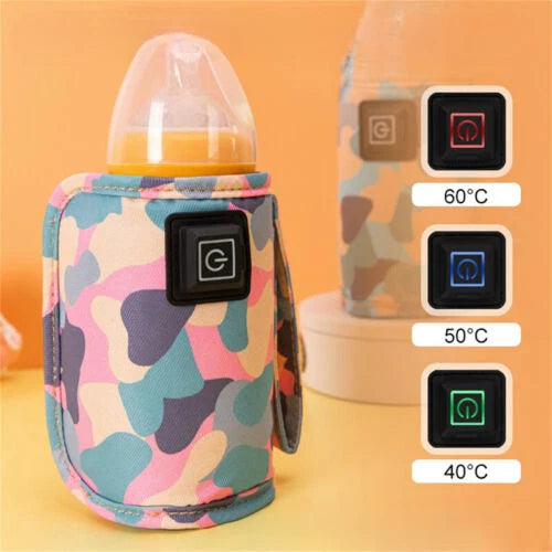 Baby Bottle Warmer USB Rechargeable Adjustable Temp