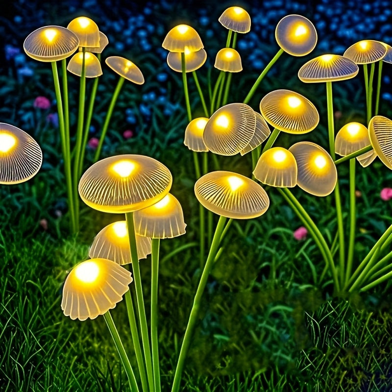 Solar-Powered Multicolored Mushroom Garden Light