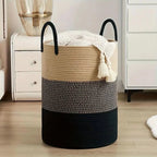 Foldable Woven Rope Laundry Basket – Durable and Chic Organizer