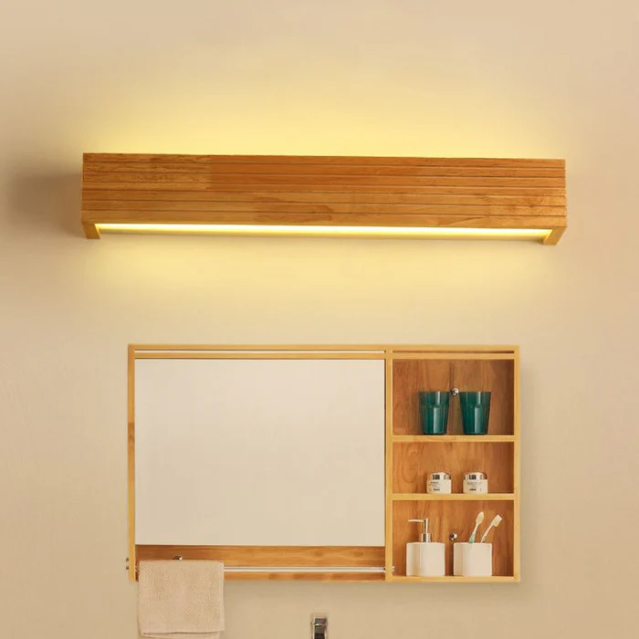 Minimalist LED Wall Light – Contemporary Wooden Fixture for Bedroom & Living Room