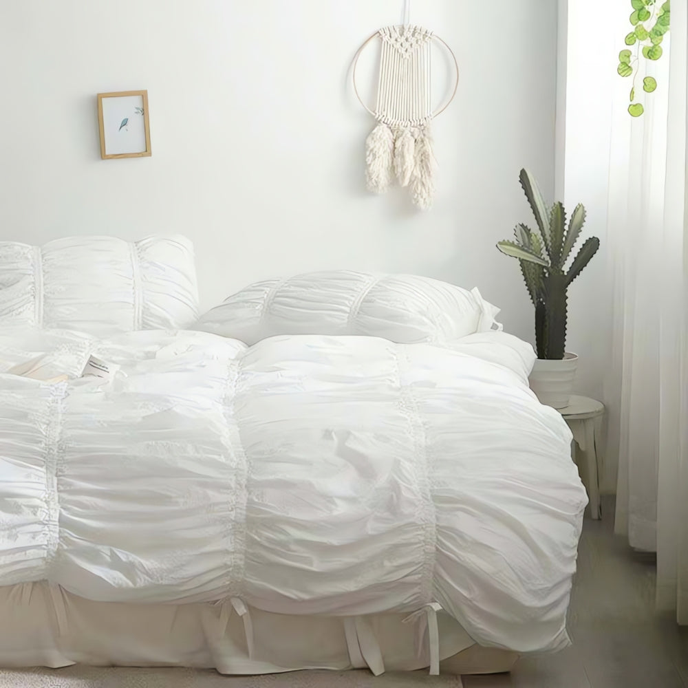 4-Piece Vintage Lace Bed Linen Set