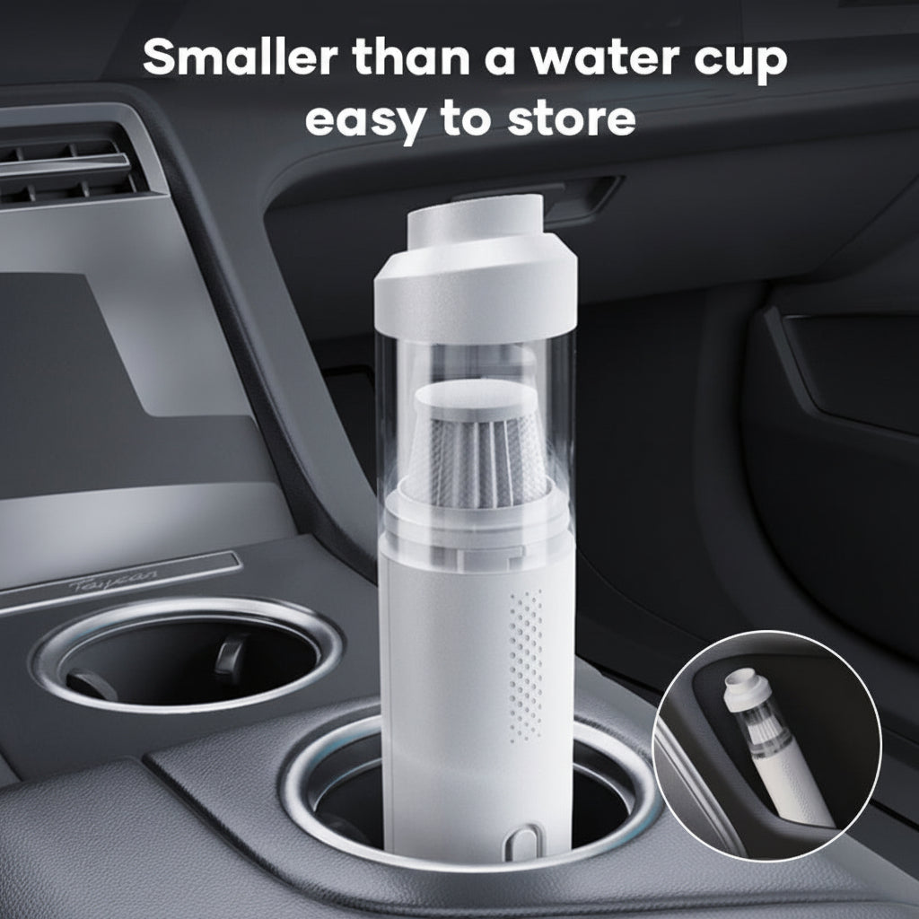 Compact Cordless Handheld Vacuum for Car Interior Cleaning