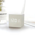 Contemporary LED Alarm Clock with Cube Design