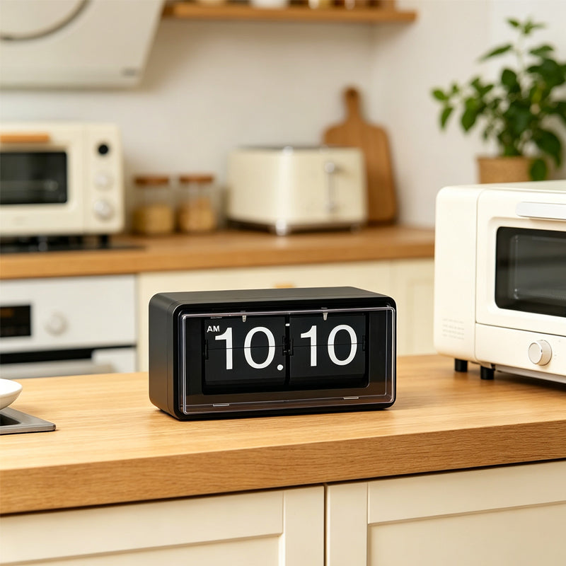 Vintage Style Flip Clock with Automatic Time Display