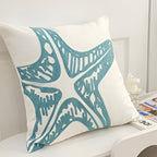 Embroidered Cushion Cover with Ocean Design