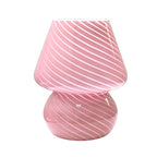 USB Adjustable Table Lamp - Murano-Inspired Glass Mushroom Design