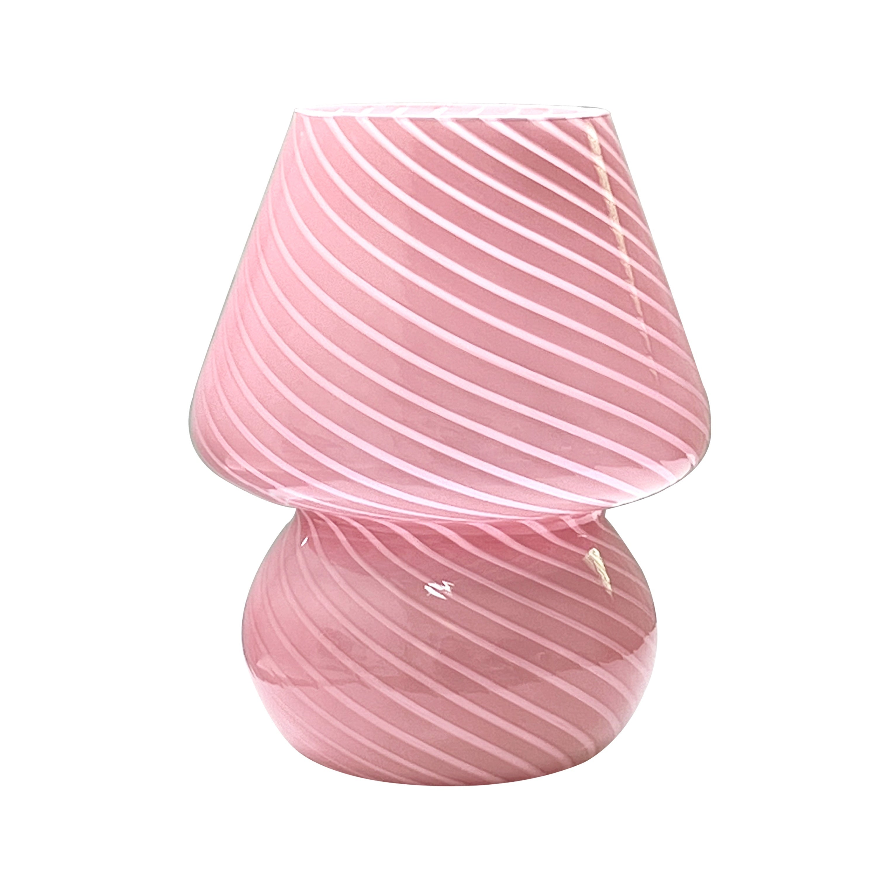 USB Adjustable Table Lamp - Murano-Inspired Glass Mushroom Design