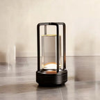 Modern LED Accent Light - Metal Cylinder Table Lamp for Decor