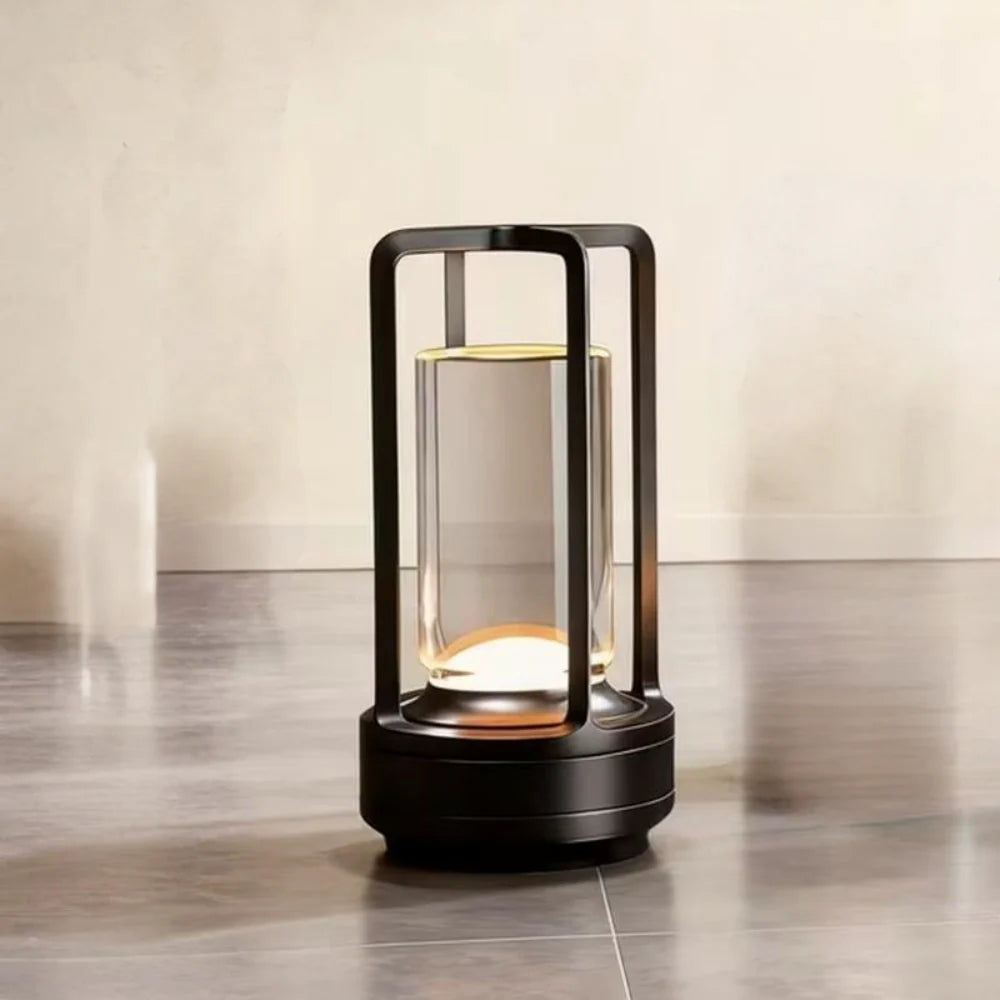 Modern LED Accent Light - Metal Cylinder Table Lamp for Decor