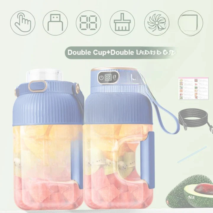 Portable Blender 1.2L USB-C Rechargeable & Digital Display