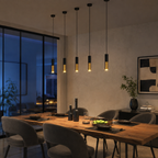 Height-Adjustable Brushed Brass Pendant Light