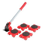 Furniture Mover Set Ergonomic Lever & 360 Swivel Wheels