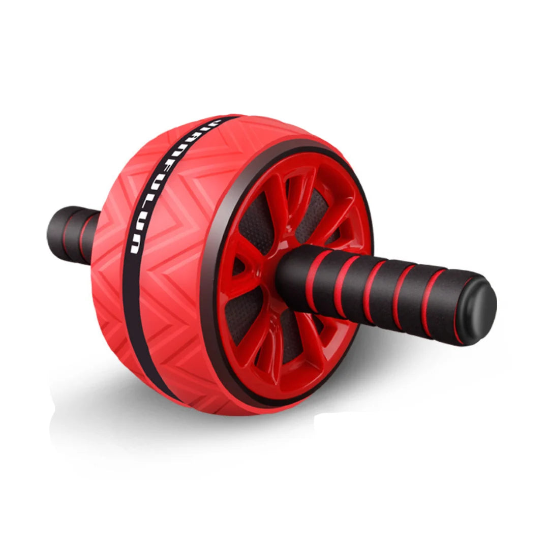 Ab Roller Wide-Wheel Foam Grip & Anti-Slip Knee Mat