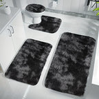 Absorbent Polyester Non-Slip Machine-Washable Bathroom Rug Set (4-Piece)