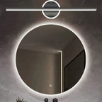 Minimalist Wall Lamp with LED Mirror – Black and Gold Design