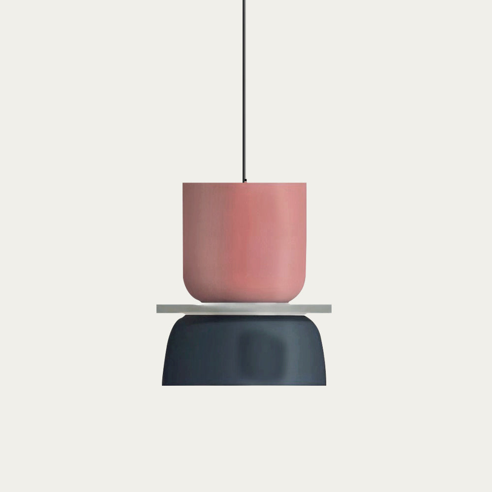 Color-Block Metal Pendant Lamp (30 cm)