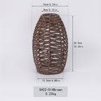 Natural Woven Ceiling Light Fixture with Modern Handwoven Rope Shade