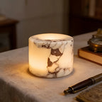 Marble-Effect Rechargeable Touch Dimmer Table Lamp