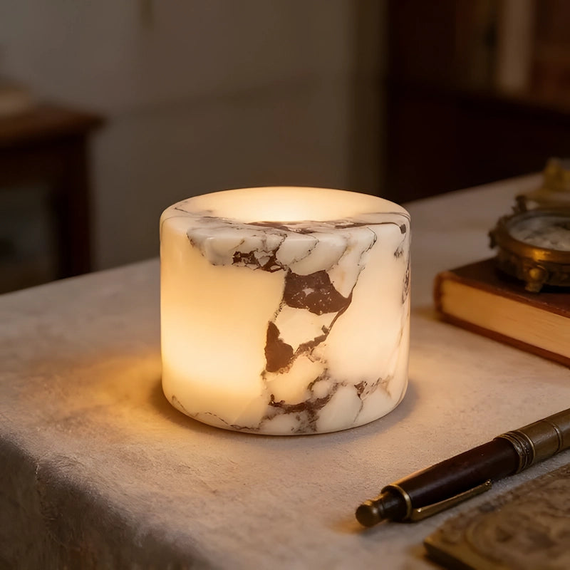 Marble-Effect Rechargeable Touch Dimmer Table Lamp