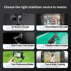 Smartphone Gimbal 3-Axis AI Tracking & Face Detection