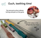 Teething Tube Textured Silicone Soothes Gums