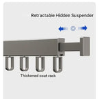 Wall-Mounted Clothes Drying Rack Foldable & Extendable Rust-Resistant Aluminum