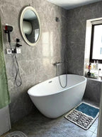 Non-Slip Bathroom Floor Mat with Abstract Design