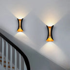 Waterproof LED Wall Lamp – Black and Gold Up & Down Light