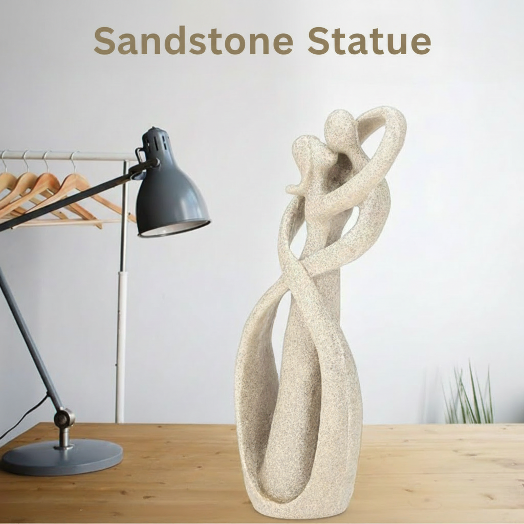 Modern Couple Figurine in Resin – Abstract Home Decoration