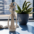 Modern Couple Figurine in Resin – Abstract Home Decoration
