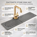 Diatomite Sink Mat for Kitchen Counter – Faucet Drying Tray