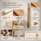 Magnetic Wall-Mounted Shoe Horn for Entryway Use