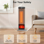 Portable Electric Heater with Remote Control – Warm Air Blower