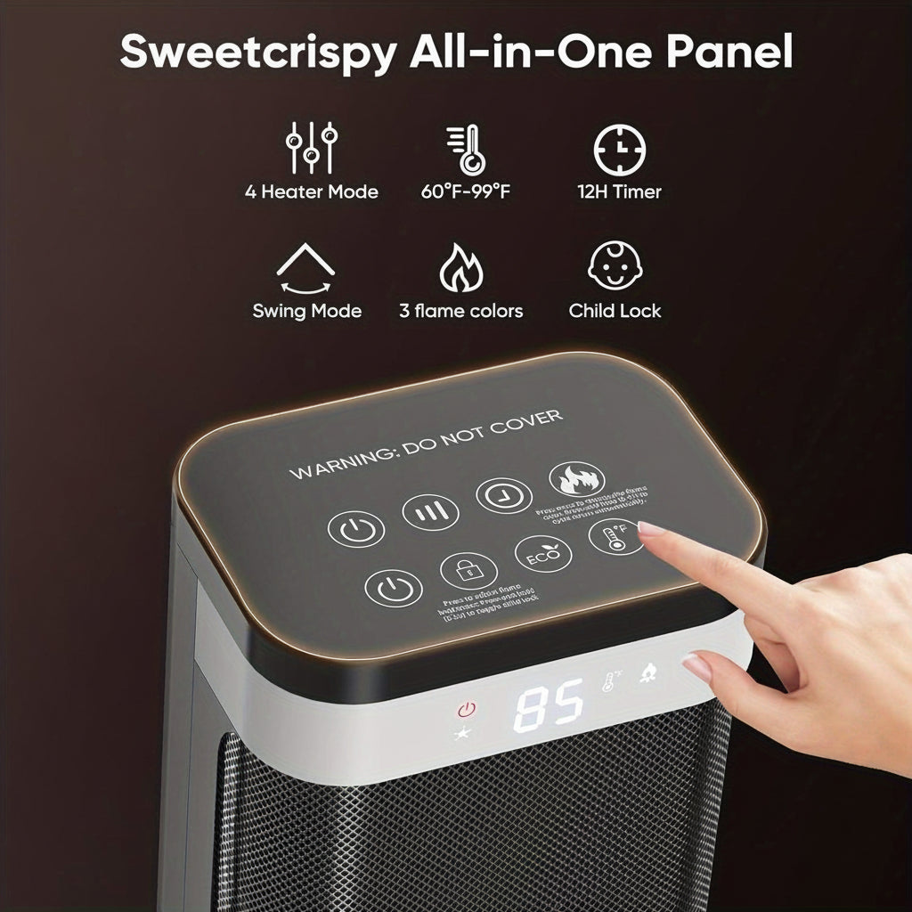 Portable Electric Heater with Remote Control – Warm Air Blower