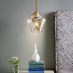 Crystal Glass Pendant Lamp with Prism Design