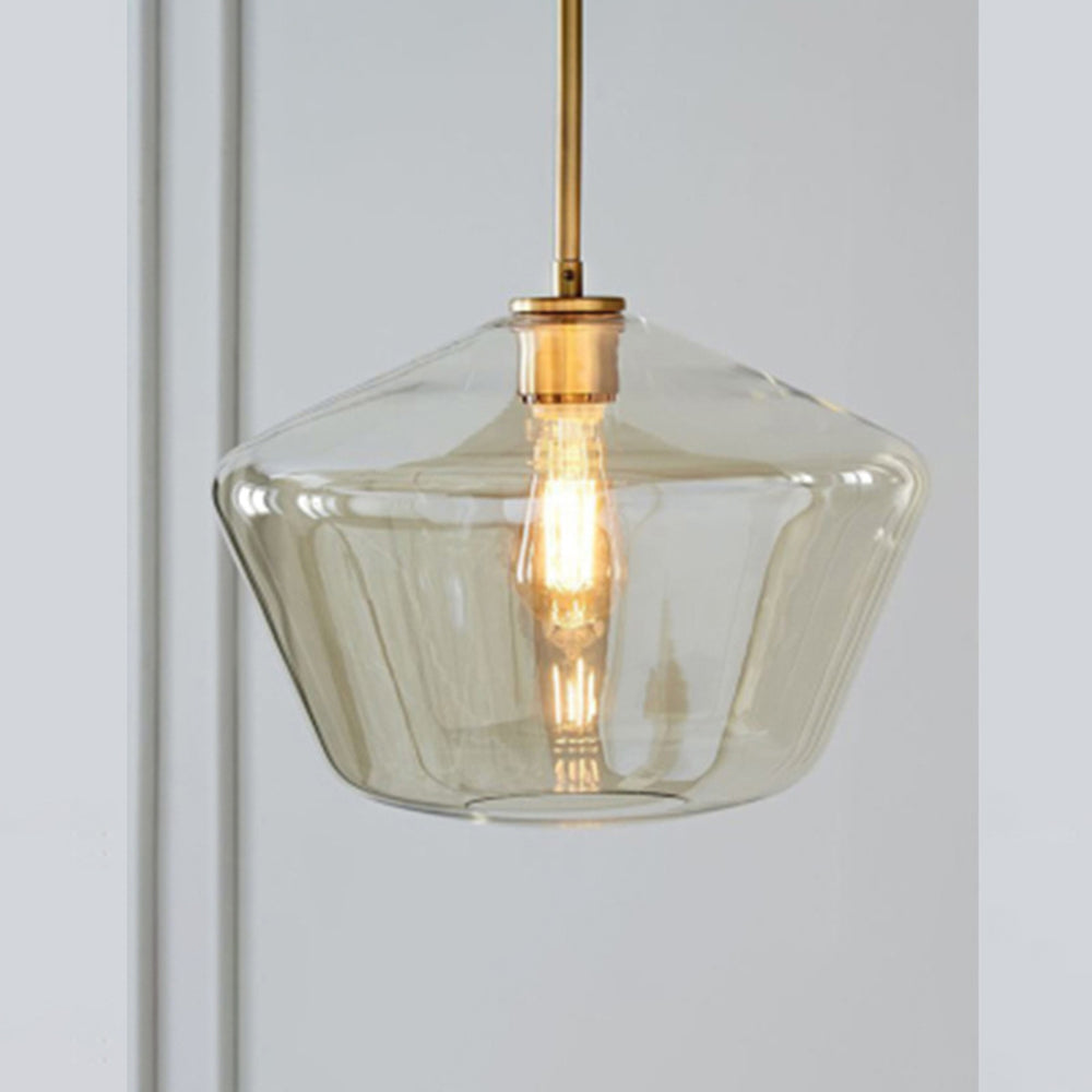 Crystal Glass Pendant Lamp with Prism Design