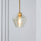 Crystal Glass Pendant Lamp with Prism Design