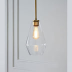 Crystal Glass Pendant Lamp with Prism Design