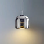 Brass Fitting Clear Glass Pendant Light in Round Shape