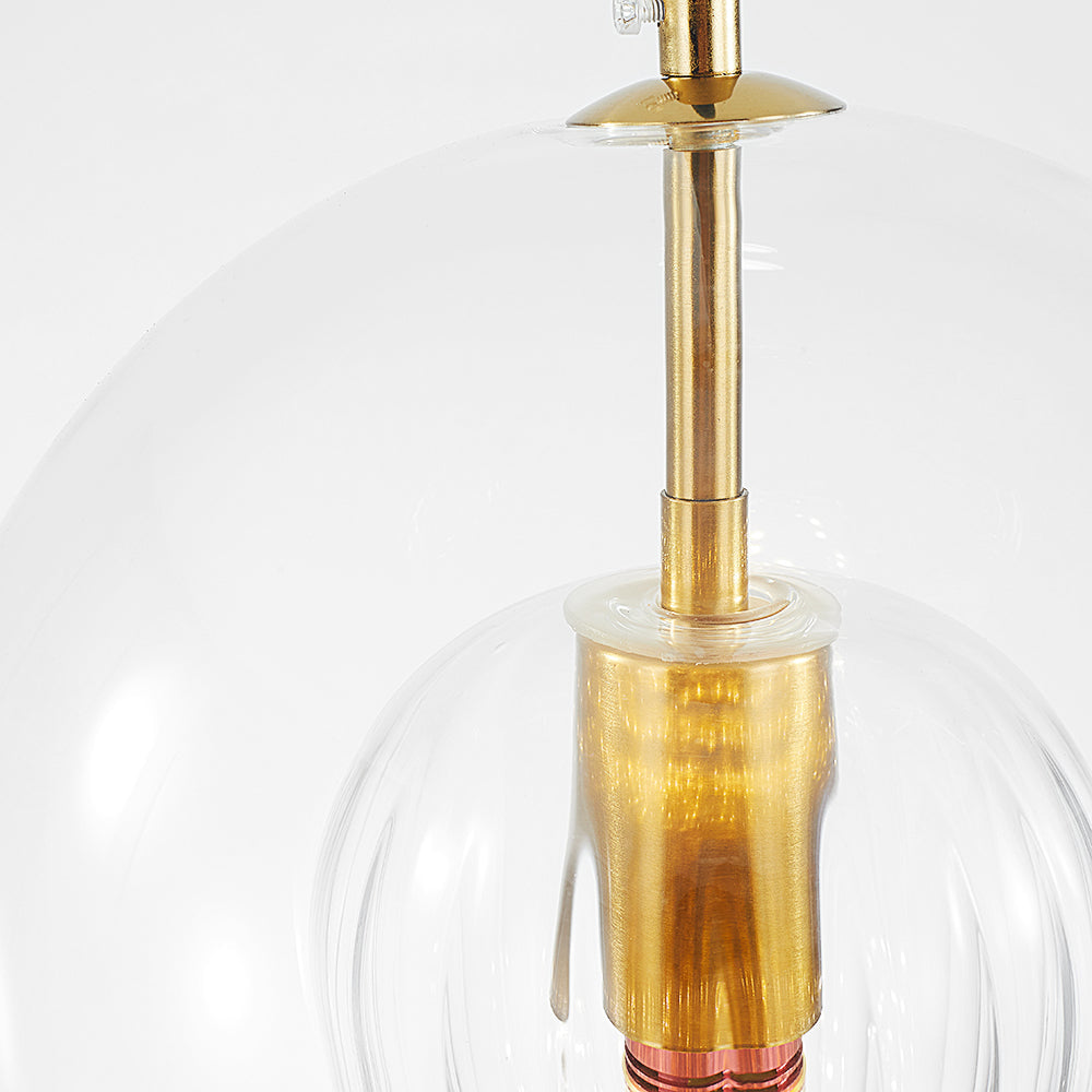Drop Pendant Light with Ribbed Glass Design