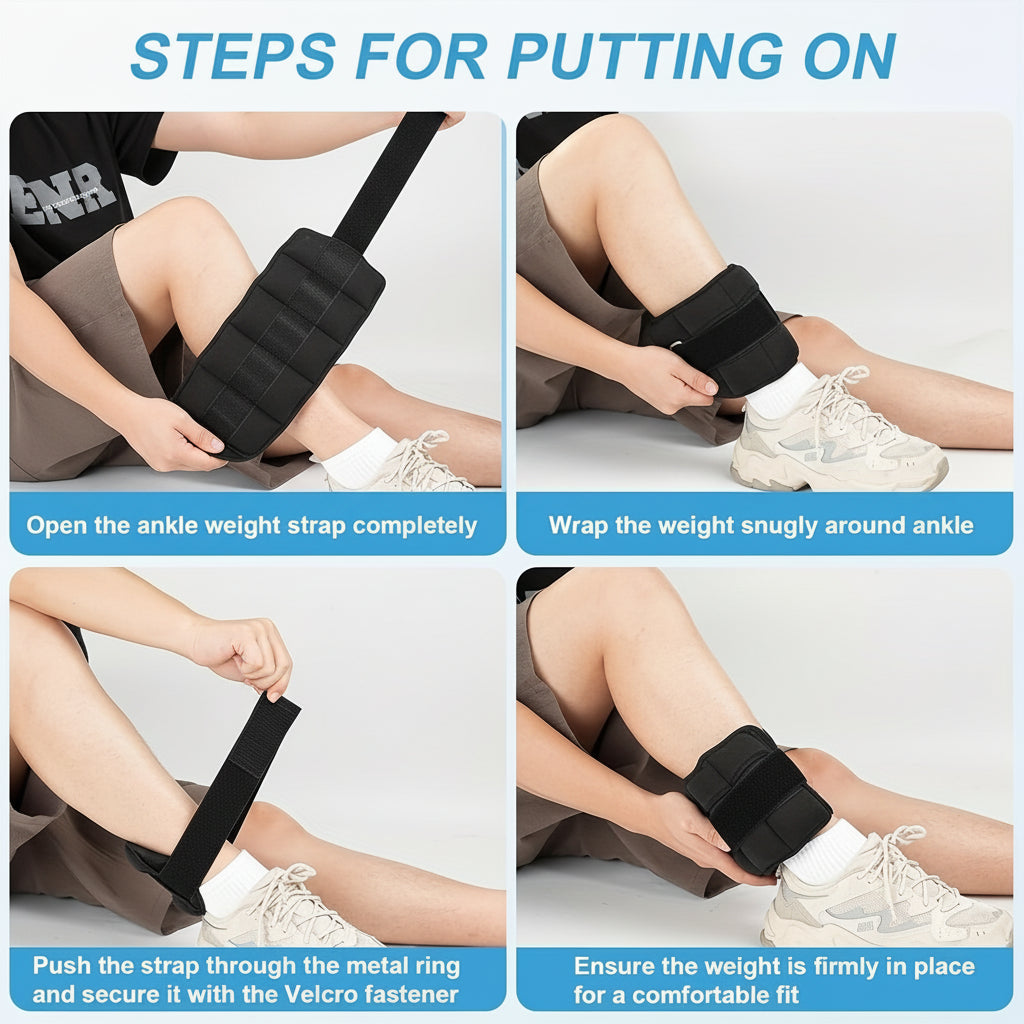Adjustable Leg Training Set with Ankle Weights for Fitness