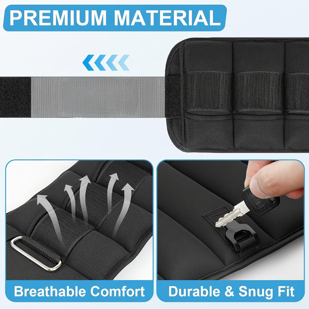 Adjustable Leg Training Set with Ankle Weights for Fitness