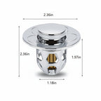 Stainless Steel Pop-Up Drain Stopper for Bathroom – Anti-Clog Plug
